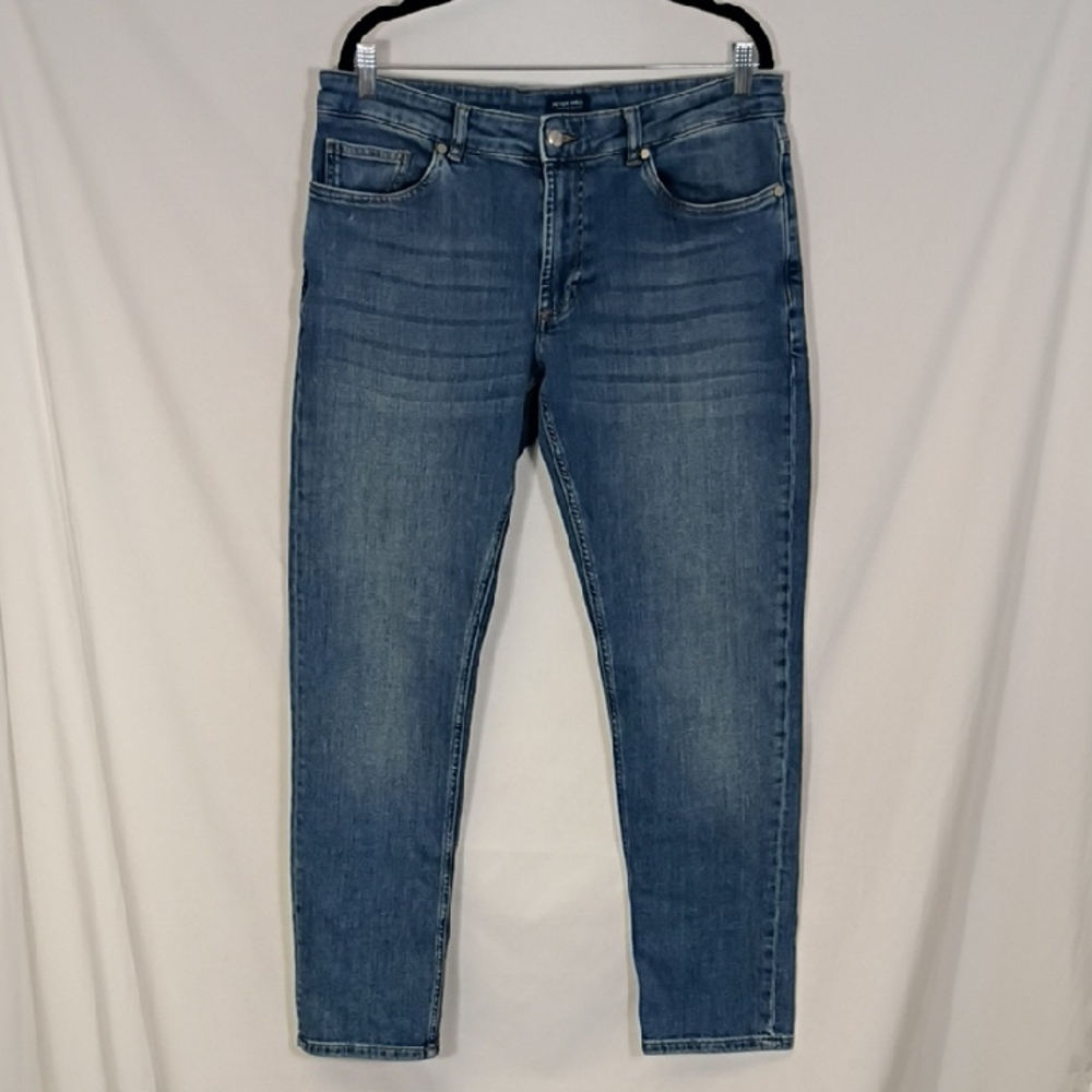 EUC Peter Millar Vintage Washed Five-Pocket Denim True Blue Size 35/32